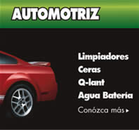 Autromotriz, limpiadores, ceras, q-lant, agua bateria